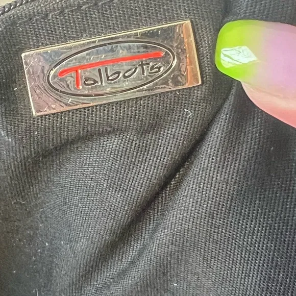 Talbots Vintage Floral Tapestry Satchel Handbag with Stained Bamboo Handles - Picture 13 of 14